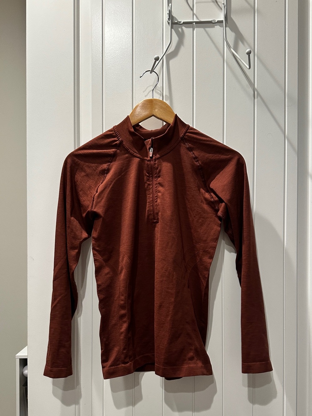 Alphalete Maroon Half-Zip Long Sleeve Top